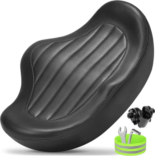 Miniatura 8 de CDYWD Noseless Oversized Bike Seat for Men Women Comfort, Extra Wide Padded Bicycle Seat Cushion, Large Comfortable Bike Saddle for Peloton