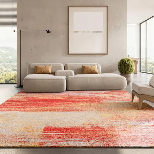 Miniatura 52 de SAFAVIEH, colección Adirondack - Alfombra de 6 x 9 pies, plateada/multicolor, abstracta, moderna, no desprende pelo, de fácil cuidado, para zonas