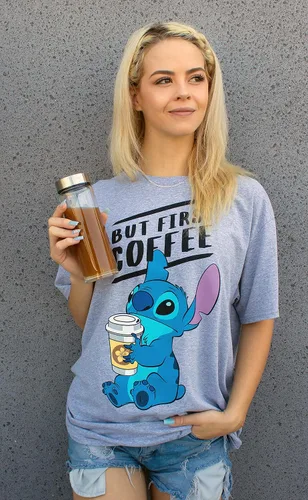 Miniatura 2 de Disney Lilo and Stitch Coffee First - Camiseta para adulto, Café