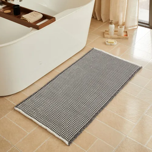 Miniatura 78 de Triohero Tapete de baño con diseño de gofre, tapete de baño pequeño y bohemio, antideslizante, lavable, ultra suave, súper absorbente, de secado