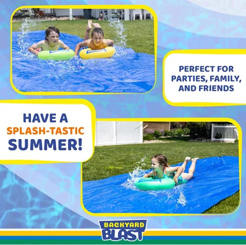 Miniatura 5 de BACKYARD BLAST Tobogán Gigante Deslizante para Adultos y Niños - Tobogán Deslizante de Agua Grande de Servicio Pesado para Niños, Patio Trasero