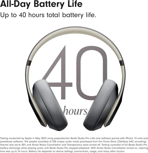 Miniatura 5 de Beats Studio Pro - Auriculares inalámbricos de alta calidad, batería de hasta 40 horas, cancelación activa de ruido, audio sin pérdida USB-C, Gris