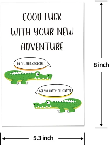 Miniatura 5 de Tarjeta de buena suerte nueva aventura, compañero de trabajo adiós tarjeta de jubilación, nueva tarjeta de trabajo para él ella, linda tarjeta