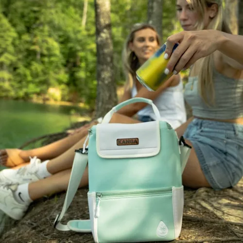 Miniatura 4 de Bolsa enfriadora aislada Kanga - Bolsa enfriadora suave - Enfriador de bebidas para 6 o 12 latas de cerveza y seltzer - Enfriador aislado a prueba