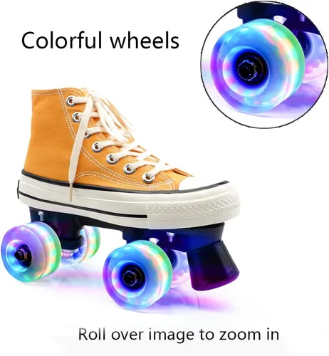 Miniatura 3 de Paquete de 4 ruedas de patinaje con luces de 1.260 x 2.283 in 78A, ruedas de patinaje con rodamientos instalados para interiores o exteriores, 3 LED