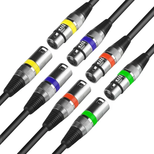 Miniatura 4 de Conector de cable XLR de 3 pines macho y hembra para cable de señal DMX o conector de micrófono mezclador de audio