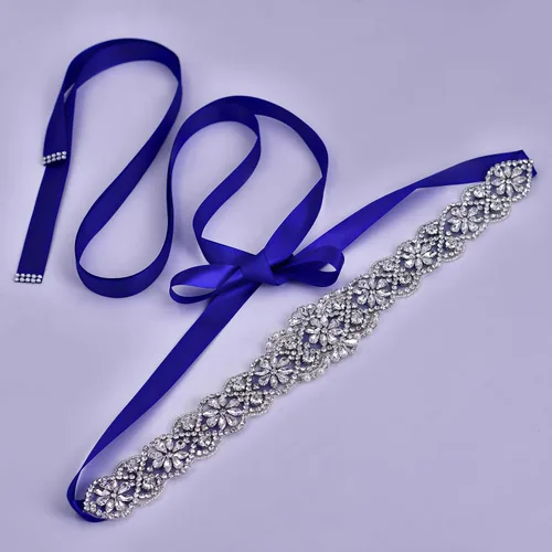 Miniatura 18 de azaleas Cinturón de boda fino de cristal para mujer, cinturón de novia para boda, dama de honor, accesorios de vestido de niña de las flores, 16