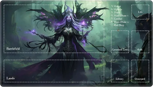 Miniatura 55 de Alfombra de juego con zonas para juego de cartas MTG, alfombras de juego de mesa, alfombras de juego de mesa de Magic, 61x35.5 cm, alfombra de juego