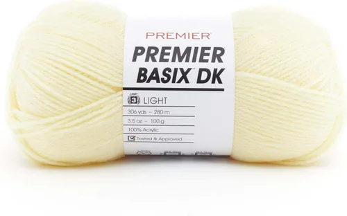 Miniatura 10 de Premier Yarns Basix Hilo DK, hecho de acrílico, hilo ideal para ganchillo y tejido, lavable a máquina, rosa camafeo, 3.5 onzas, 306 yardas Rosa Cameo