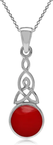 Miniatura 12 de Silvershake - Colgante de plata fina 925 con nudo celta de triquetra y collar de 18 pulgadas