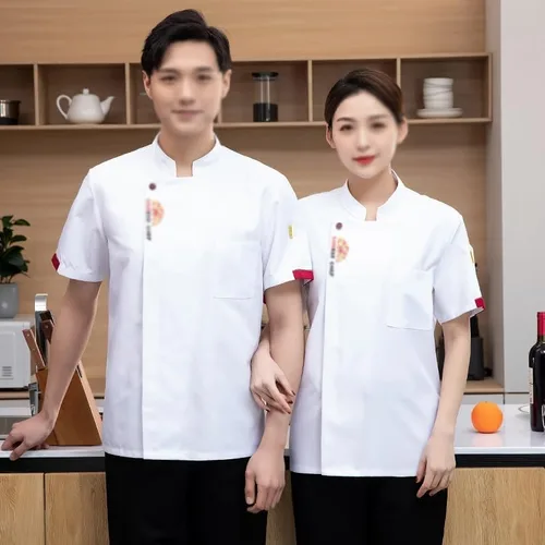 Miniatura 7 de Chef Coat Jacket for Men Women Unisex Hotel Restaurant Kitchen Button Chef Uniform Comfortable Lightweight