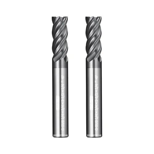 Herramientas molino de extremo de carburo, revestimiento PVD AlTiN para corte de materiales de acero inoxidable, 4 flautas, vástago de 1/4 pulgadas