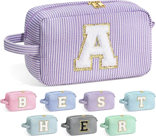 Miniatura 38 de Bolsa de Maquillaje con Inicial YOOLIFE - Regalos de Cumpleaños para Mujeres, Niñas, Mamá, Hija, Amigas, Hermana, Maestra, Regalos de Propuesta