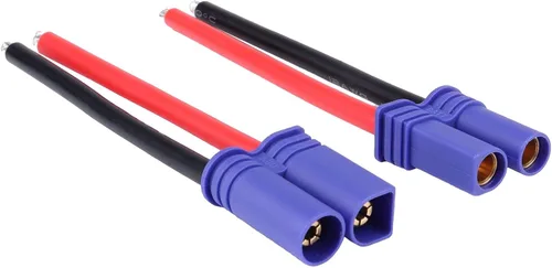 Miniatura 3 de Hobbypark EC5 - Conector macho y famale con silicona calibre 12 AWG 12 con correas de batería para RC Lipo, cable de batería, drones (4 unidades)