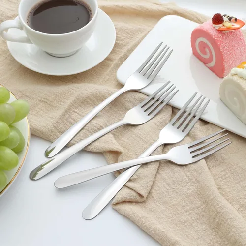 Miniatura 7 de Tenedores de ensalada de 36 piezas, tenedores pequeños de 7 pulgadas de acero inoxidable pulido con espejo y apto para lavavajillas, utilizado