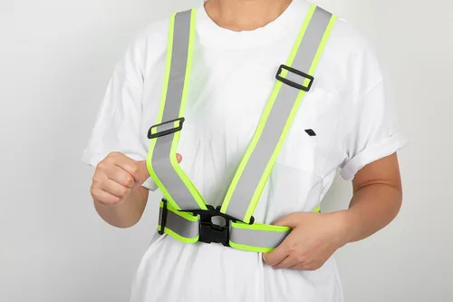 Miniatura 6 de Chaleco reflectante, chaleco de seguridad personalizado, correas de alta visibilidad, cinturón para hombres y mujeres, ajustable y ligero
