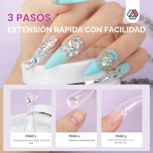 Miniatura 5 de SAVILAND Gel Constructor Sólido para Uñas - 60 g de Gran Capacidad, Geles de Uñas 3D, Gel Escultórico para Arte, No Pegajoso, Adhesivo para Tallado