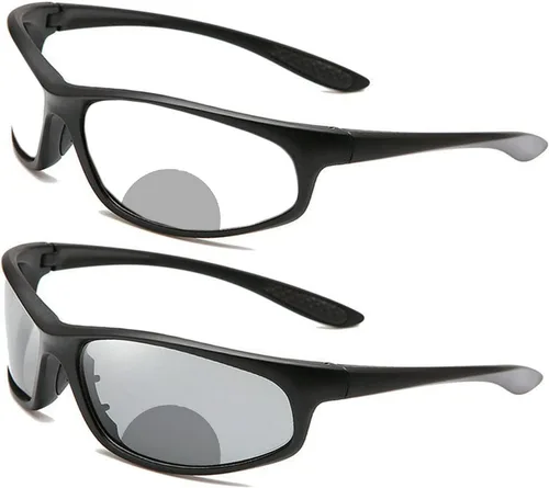 Gafas de lectura bifocales fotocrómicas de transición para hombres y mujeres envolventes de seguridad elegantes lentes de sol para lectores
