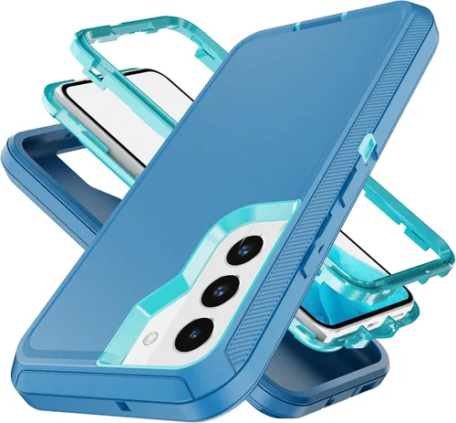 Miniatura 12 de YmhxcY Funda S22, a prueba de caídas, funda duradera de 3 capas para Samsung Galaxy S22, protección a prueba de golpes, funda protectora de goma