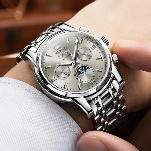 Miniatura 78 de OLEVS Relojes automáticos para hombre, esqueleto mecánico, de lujo, a la moda, reloj de pulsera luminoso impermeable