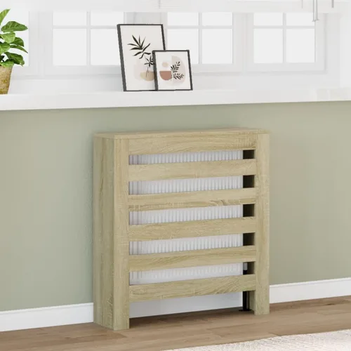 Miniatura 2 de vidaXL Cubierta Radiador Sonoma Oak 30.7x7.9x32.3 Madera Ingeniería