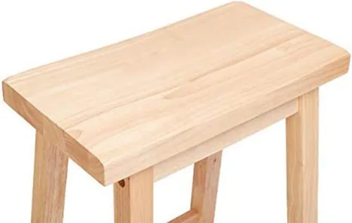 Miniatura 6 de PJ Wood Taburete de cocina de bar de 29 pulgadas, natural