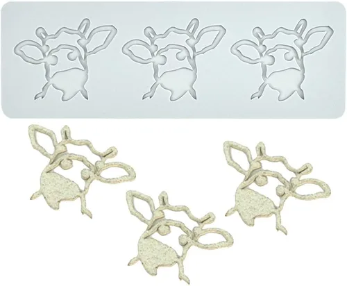 Miniatura 6 de Molde de silicona de hojas huecas de animales, caramelo de chocolate 3D hueco de abeja/pájaro/caracol/vaca, decoración de pastel de azúcar, parte
