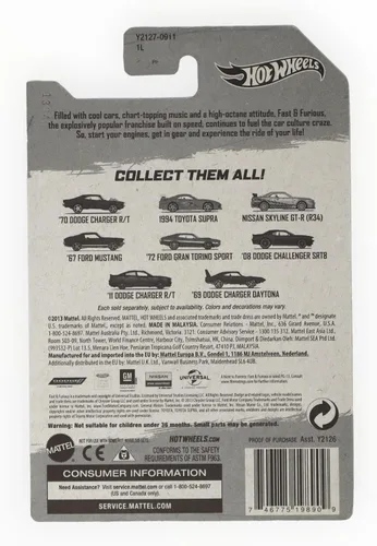 Miniatura 2 de 2013 Hot Wheels la película Fast y la furious oficial merchandise Limited Edition '70 Dodge Charger R/T 1/8 por Mattel