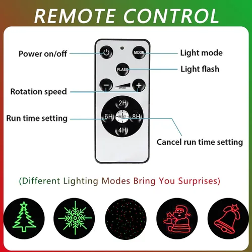 Miniatura 7 de Proyector de luces láser de Navidad para exteriores: impermeable al aire libre decoraciones de Navidad luz láser, luces de Navidad de proyección