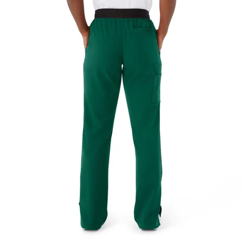 Miniatura 127 de ave. Varick - Pantalón médico de tiro medio para mujer, pierna recta, seis bolsillos, color azul caribeño, talla S