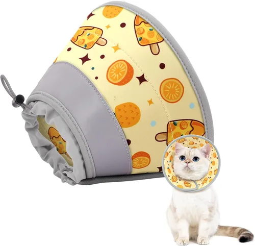 Miniatura 17 de Collar de cono de gato suave para dejar de lamer, ajustable, plegable, ligero, conos para gatitos después de la cirugía, recuperación para gatos