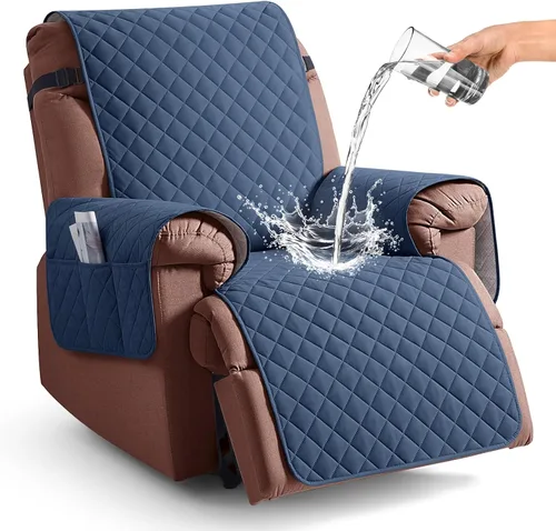 Miniatura 24 de KinCam Funda 100% impermeable para silla reclinable, fundas de sofá reclinable para mascotas, perros, funda de sofá reclinable, protector de muebles