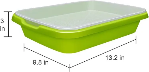 Miniatura 8 de SUNPRO Paquete de 2 bandejas para germinar semillas sin BPA, PP sin tierra, gran capacidad, contenedor de germinación de pasto de trigo saludable