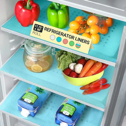 Miniatura 18 de Forros para Estantes de Refrigerador por Linda's Essentials - Forro de Refrigerador Fácil de Limpiar con Protección contra Derrames, Forros
