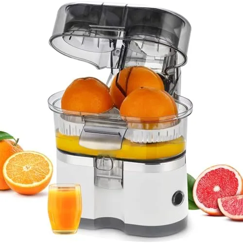Exprimidor eléctrico, máquina de jugo de cítricos de 100 W con capacidad de 16.9 fl oz, potente motor de 18000 rpm, piezas fáciles de limpiar y