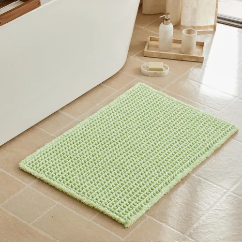 Miniatura 91 de Triohero Tapete de baño con diseño de gofre, tapete de baño pequeño y bohemio, antideslizante, lavable, ultra suave, súper absorbente, de secado