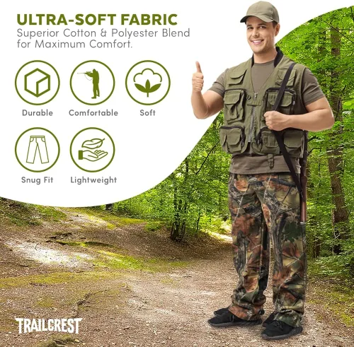 Miniatura 4 de TrailCrest Men's Open Bottom Cotton Blend Lounge Hunting Sweatpants