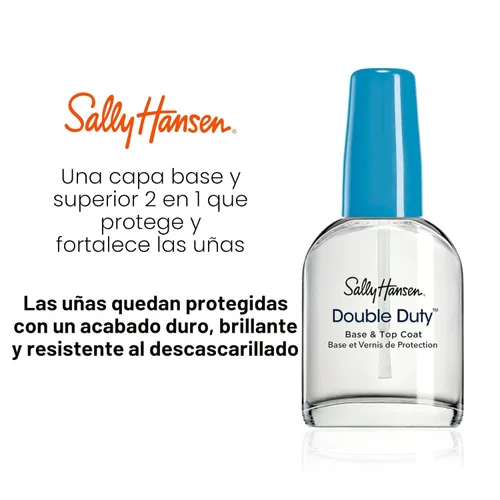 Miniatura 2 de Sally Hansen Double Duty™, capa base y superior, secado rápido, larga duración, brillo sin rayas, esmalte de uñas transparente Base y capa superior