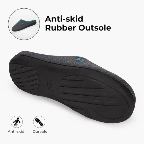 Miniatura 5 de VeraCosy Pantuflas de espuma viscoelástica de dos tonos para hombre