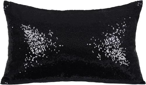 Miniatura 31 de Poise3EHome Fundas de almohada decorativas de 18 x 18 pulgadas, color rosa fucsia con lentejuelas, para sofá, cama, sala de estar, Navidad
