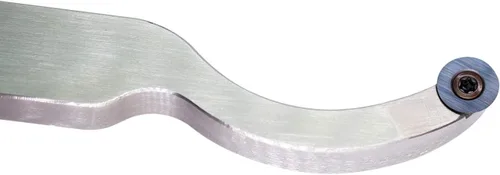 Miniatura 4 de Herramienta de torneado de madera de cuello de cisne hueco de tamaño medio, torno de madera, herramienta de cincel doblado con punta de inserción