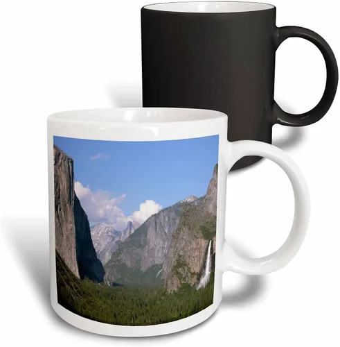 Miniatura 8 de 3dRose El Capitan and Bridalveil Falls in Yosemite National Park - Taza de dos tonos (11 onzas), color negro