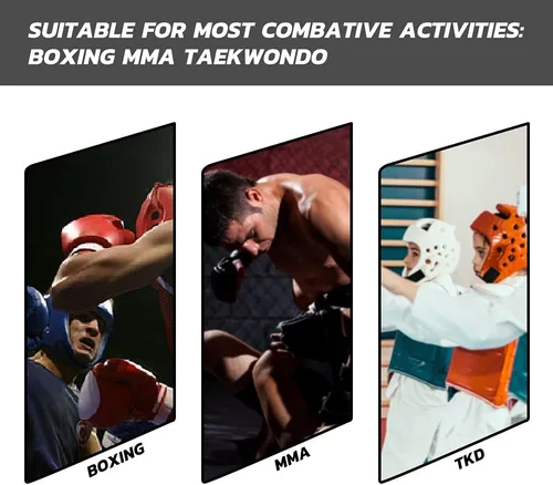 Miniatura 6 de Casco de boxeo para niños y adultos: casco de kickboxing MMA con malla, casco para combatir karate taekwondo artes marciales