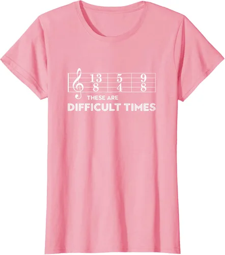 Miniatura 11 de Musician - Camiseta con texto en inglés "These are Difficult Times", talla S