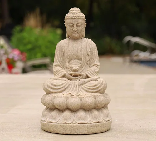 DharmaObejcts - Estatua de Buda meditando armonía de paz - 9 pulgadas de alto