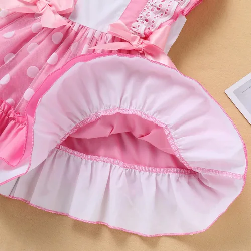 Miniatura 5 de Vestido de lunares para niña, ocasiones especiales, retro, de los años 50, vintage, clásico, con vuelo, vestido de fiesta de té rockabilly