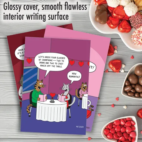 Miniatura 5 de NobleWorks Paquete surtido de 3 divertidas tarjetas de felicitación para el día de San Valentín con sobres para hombres y mujeres