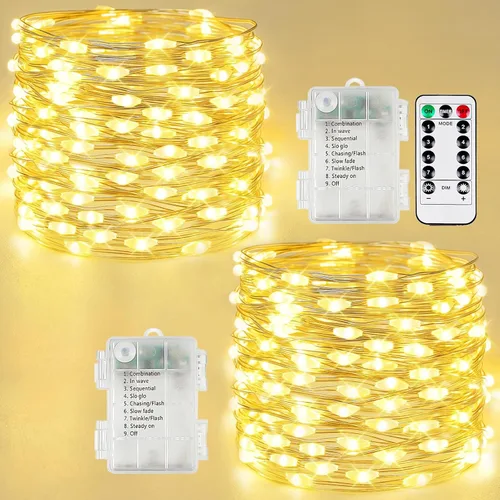 Miniatura 28 de 30LED Acorn Fairy Lights Battery Operated Fall String Lights Indoor Decor Remote Control, 8 Lighting Modes, IP44 Waterproof, Timer & Dimmable
