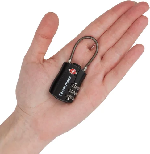 Miniatura 6 de TravelMore Paquete de 10 cerraduras de equipaje de viaje aprobadas por la TSA para maletas, color naranja (paquete de 10, negro)