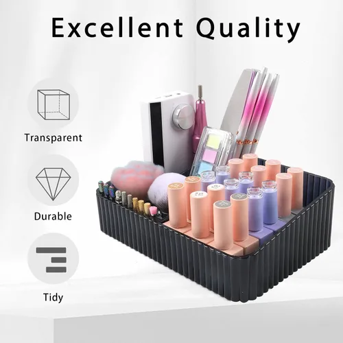 Miniatura 5 de Caja de almacenamiento de brocas y brocas, 10 agujeros, soporte para brocas de acrílico transparente, herramienta de taladro de uñas de plástico